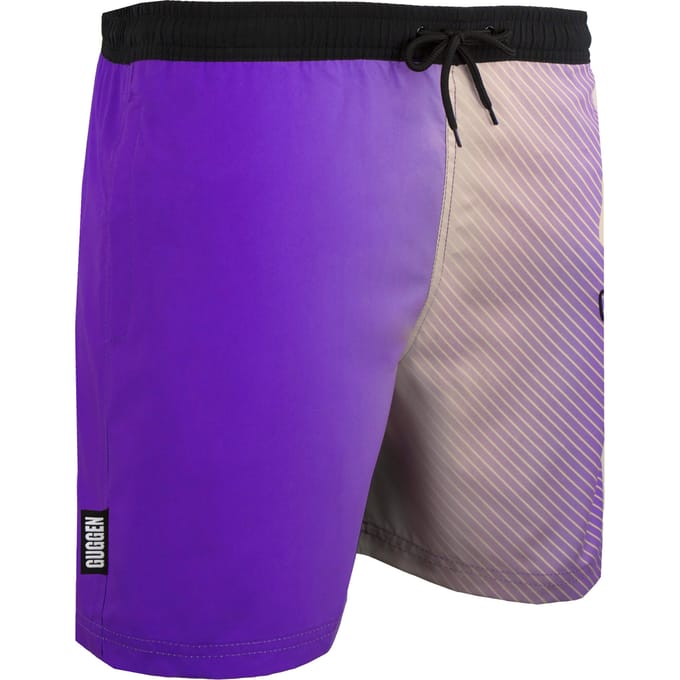 Zwemshort voor Heren met Patroonstrepen Paars