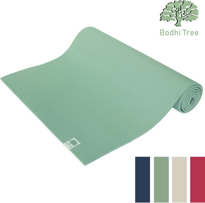 Bodhi Tree Yogamat 6 mm (183 × 61 cm) - Extra dik & antislip - Inclusief draagriem - Mint Groen