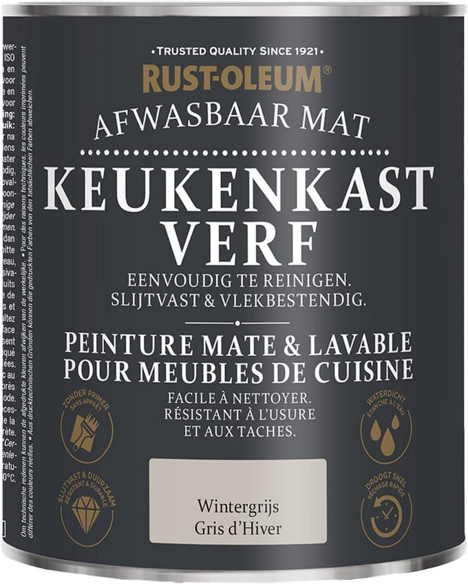 Rust-Oleum Keukenkastjes Verf Wintergrijs 750ml