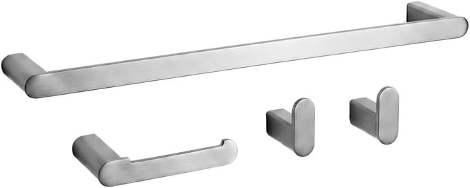 Rea - Mati - Set Badkamerhangers - Geborsteld Nikkel - 10X10X10Cm