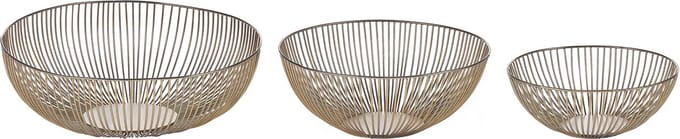 GARUT - Decoratieve schalen set van 3 - Goud - IJzer