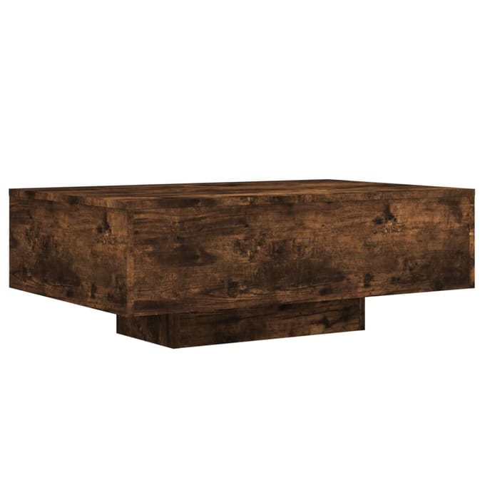vidaXL - Salontafel - met - LED-verlichting - 85x55x31 - cm - gerookt - eikenkleurig
