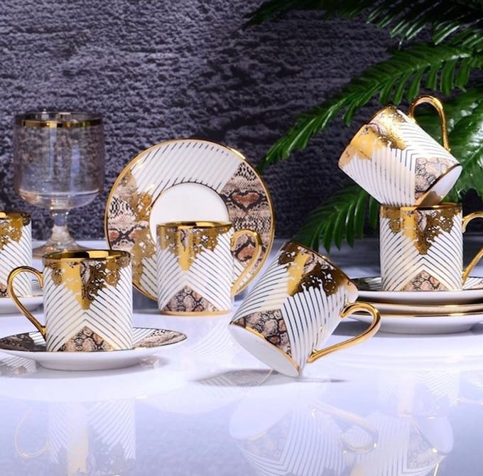 Espresso / Turkse koffie kopjes 6 persoons, 12-delige