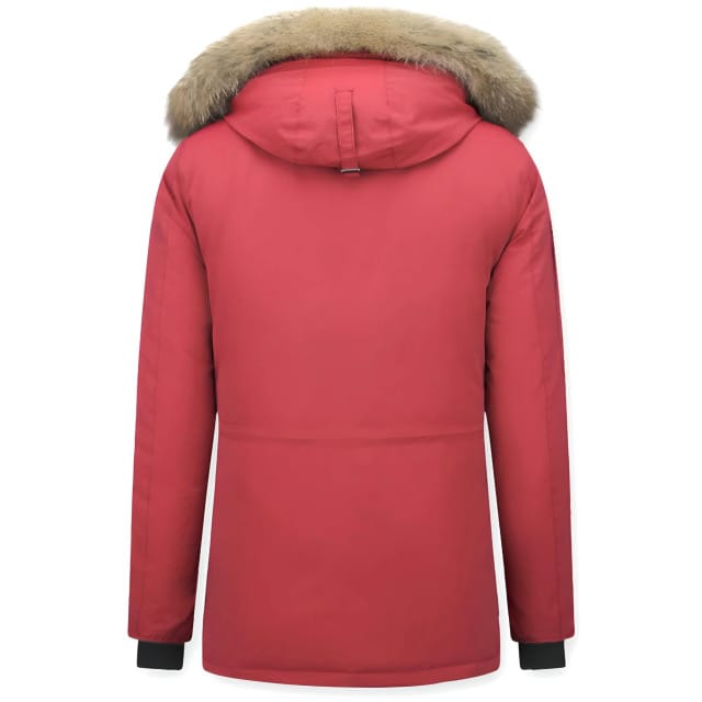 Beluomo Winterjas met bontkraag