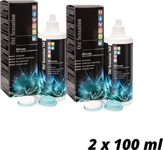 Oté Sensation All-in-one 2 x 100 ml + lenshouder - Lenzenvloeistof