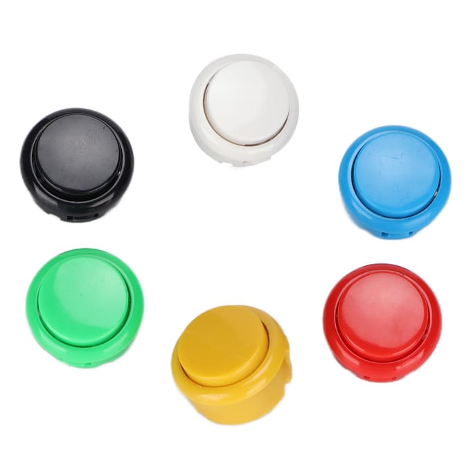 QM070919 12 stuks Arcade Joystick Game Console Knoppen Duurzame 30mm Vervangende Knop voor Arcade blue