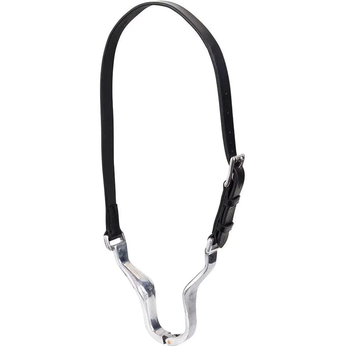 Aluminium halsband met leren riem Premiere