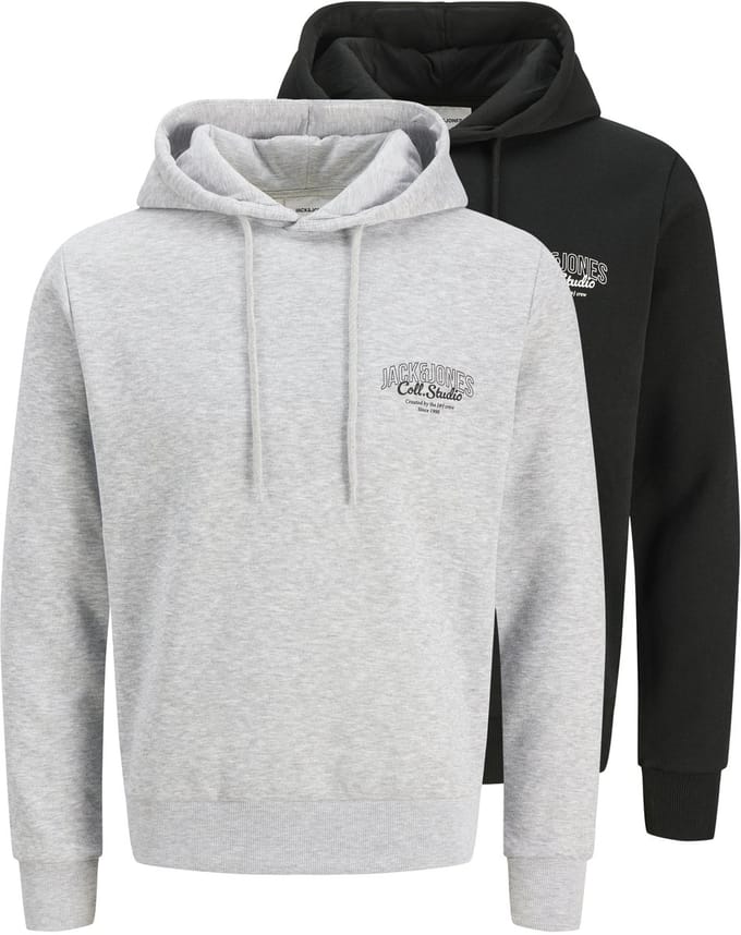 JACK&JONES PLUS - JJMAKOTO SWEAT HOOD 2PK MP PLS - Heren - Sweaters
