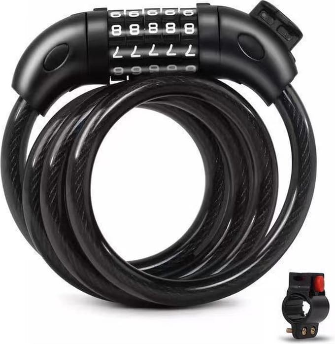 HBS Fietsslot H5-035 - Kettingslot met 5-Cijferige Code - 120 cm