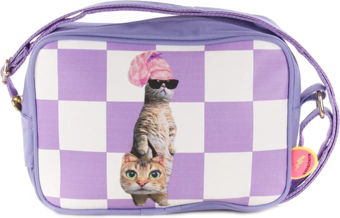 Kunstboer schoudertas klein - Winkelende poes / kat