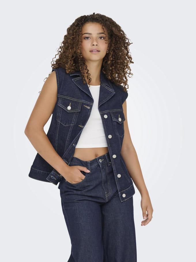 ONLY Denim top ONLJOANA Stijlvol gilet