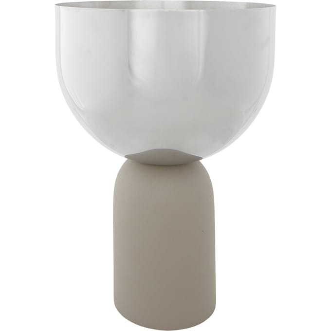 AYTM bloempot Torus, grijs, Ø 22 cm, hoogte 30,6 cm, ijzer