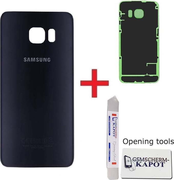 Achterkant Geschikt voor Samsung Galaxy S6 Edge – Premium – Blauw