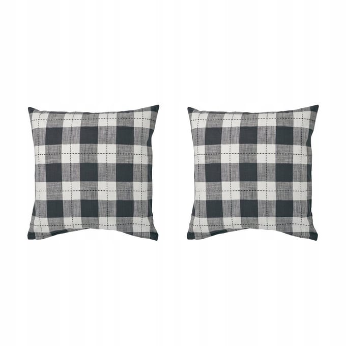 2x Antraciet Kussensloop 50x50 cm - Katoen, Gerecycled