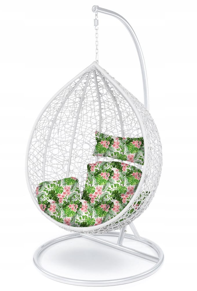 FEROCITY - Hangstoel Kussen XXL - Hangstoelkussen - Tuincocon Kussen - Schommelkussen - Polyester - Palm hel