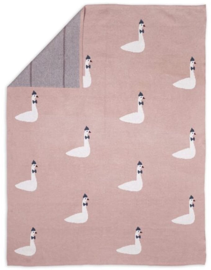 Gebreide Deken Gans – Berry 80X100cm