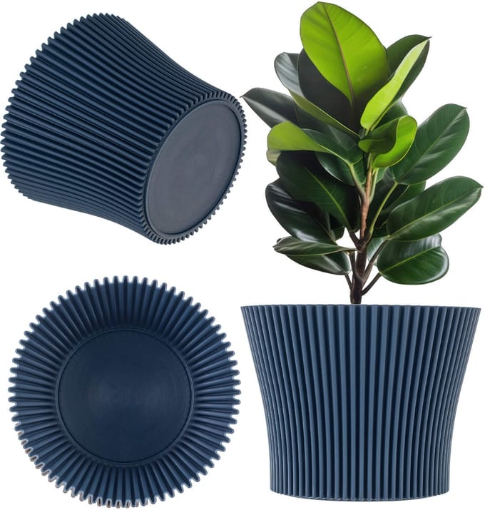 Estrela bloempot 19cm marineblauw