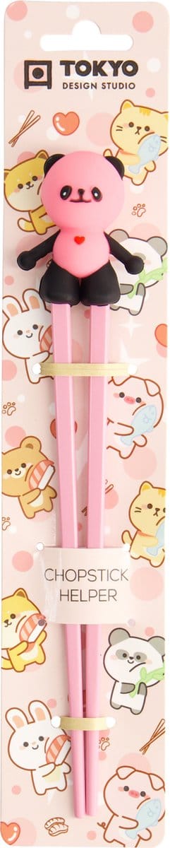 Tokyo Design Studio – Kinder Eetstokjes Panda – Roze – 1 paar – 22 cm