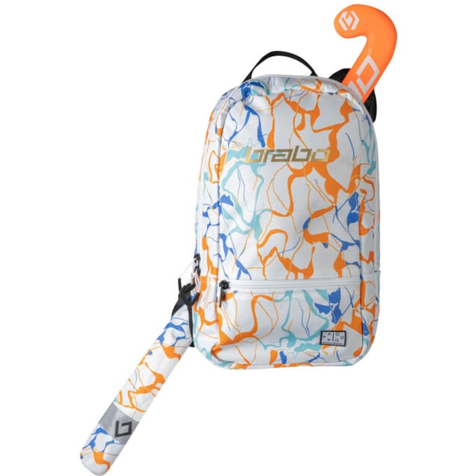BRABO - backpack fun marble white - Hockey rugzak - Wit