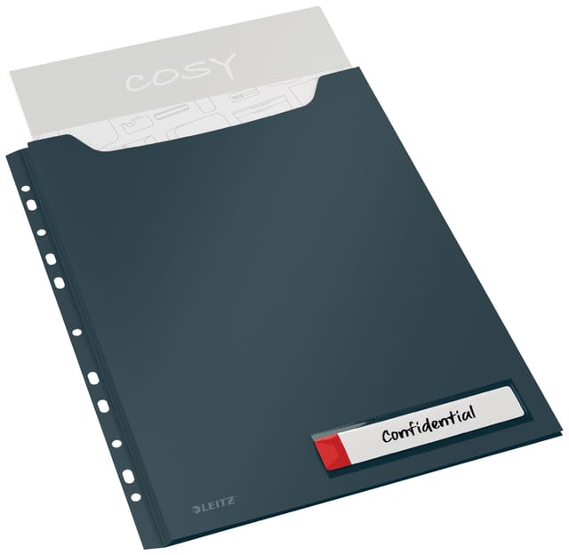 Leitz Cosy Harmonica zichtmap met gepatenteerde in- en uitvouwbare perforatiestrip Fluweel grijs