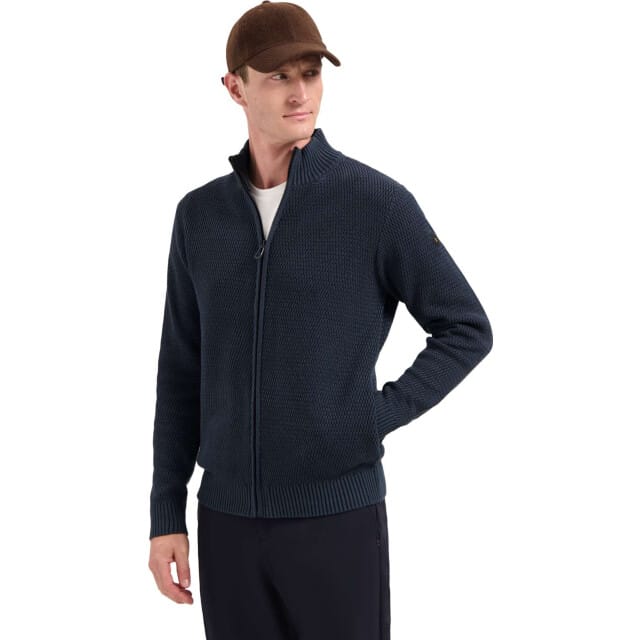 No Excess Cardigan 2 Coloured Melange Night Größe: M | Pullover Outlet | Herren | Schwarz