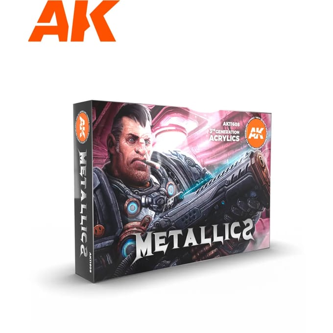 AK interactive AK11608 - Metallics Color Set - 6 x 17 ml