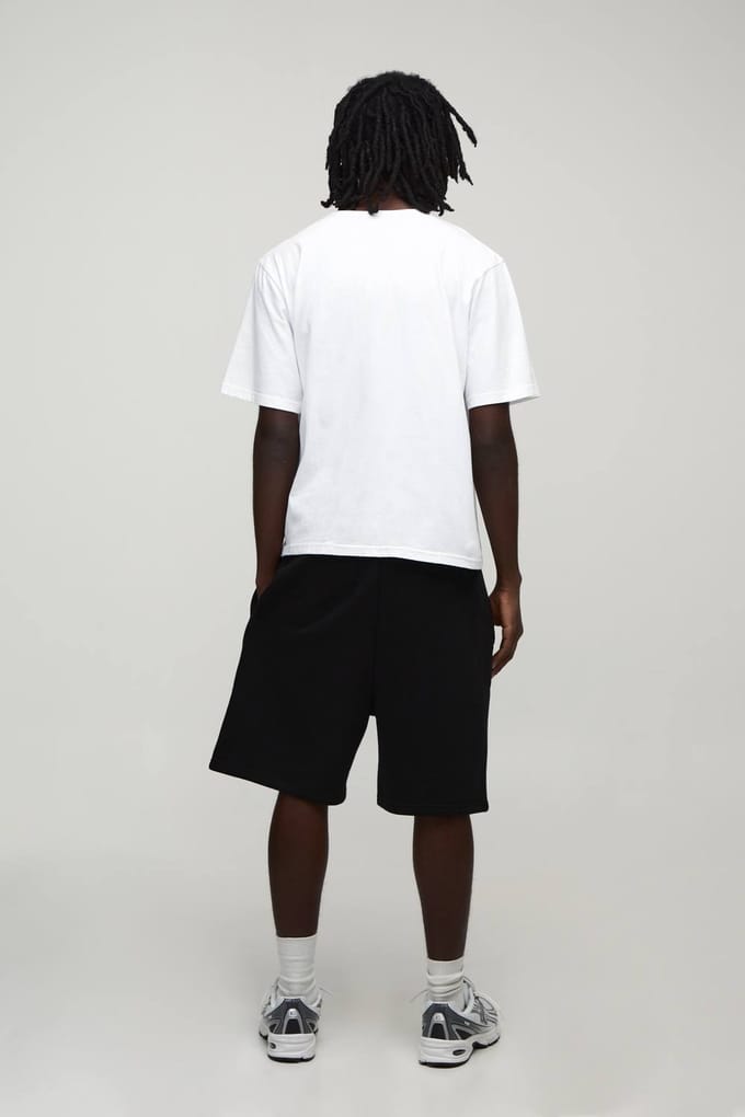 Basic Henley T-shirt Met Relaxed Fit | White | Size XS