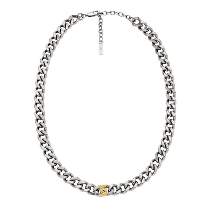 Emporio Armani EGS3187040 Heren Collier 52 cm - Tweekleurig