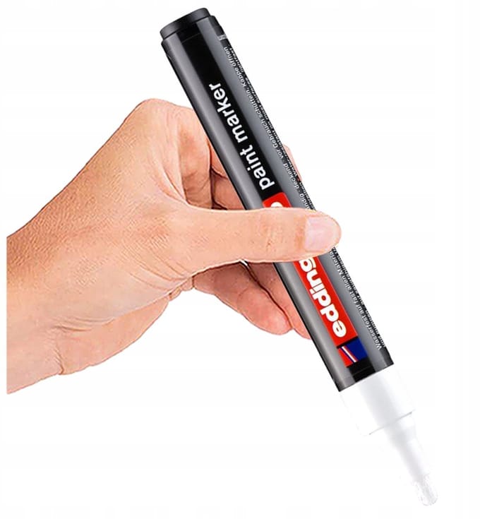 Edding Lakmarker Wit Permanent Rond Punt Waterbestendig
