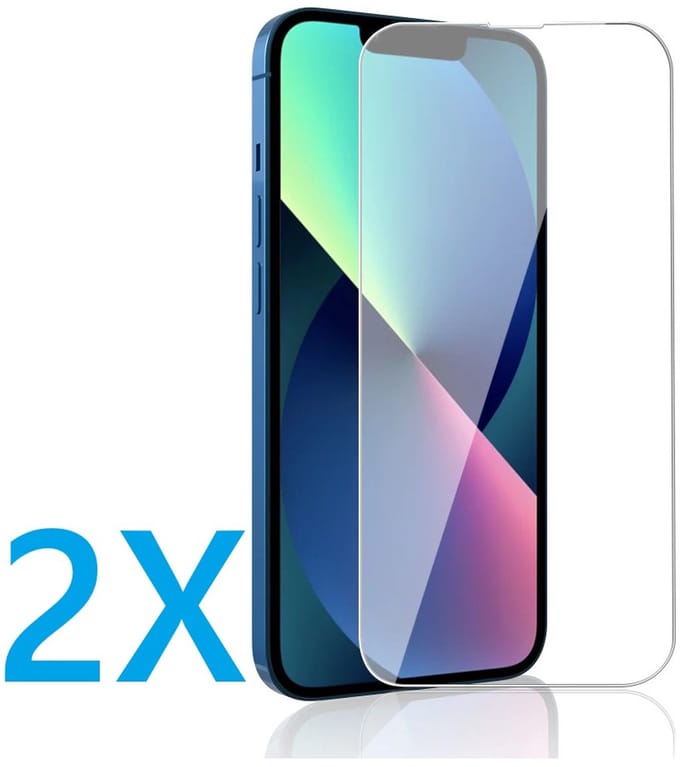 Glasplaatje Geschikt voor: Apple iPhone 16E / 17E - 2x Screenprotector - screen protector - glas - bescherm - beschermglas