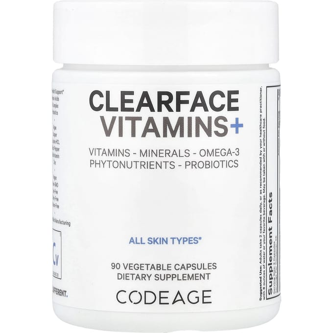 Codeage, Clear Face Vitamine+, 90 capsules