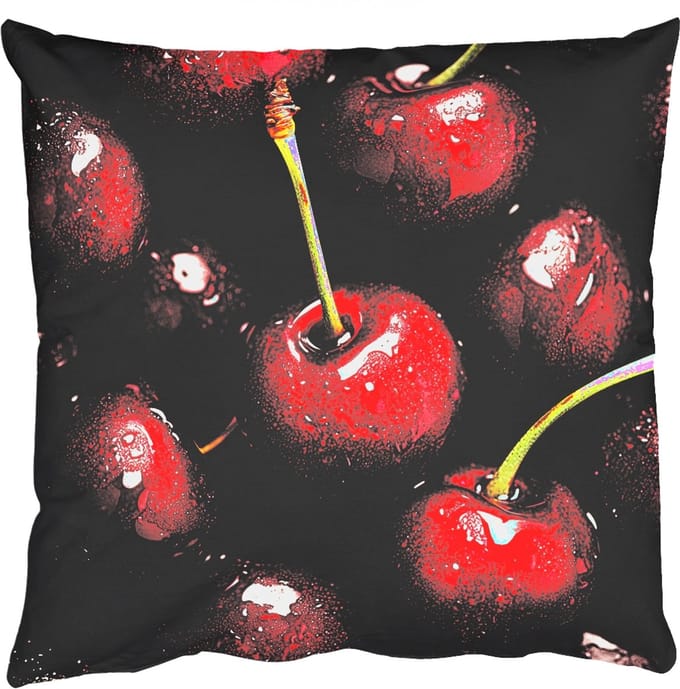 Sierkussens - Kussentjes Woonkamer - 40x40 cm - Rood - Fruit - Kersen