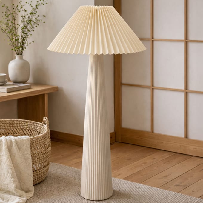 Milton & Oldbrook Vloerlamp Sliema Wit