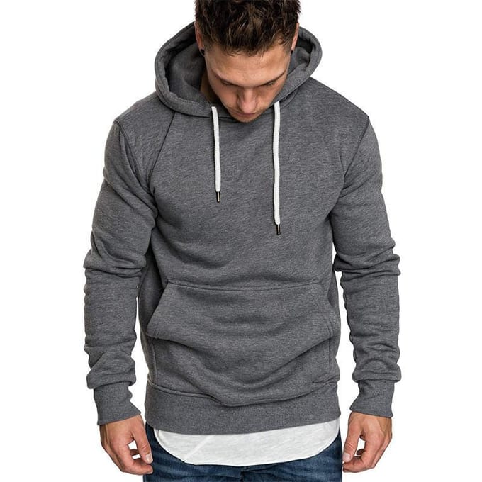 Nieuwe Heren Effen Kleur Hoodie Pullover Heren Trui L