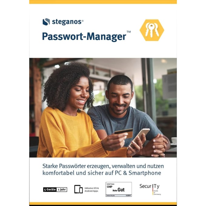 Steganos Password Manager 2026 5 Apparaten / 1 Jaar