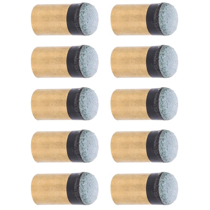 Lot de 10 embouts de rechange pour queue de billard, snooker, en cuir PU et cuivre à visser(10 MM ) beige