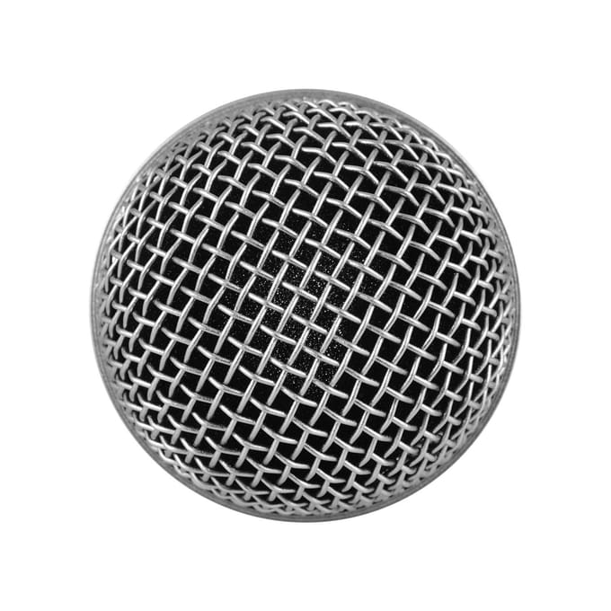 Grille de microphone, tête sphérique de remplacement, Compatible avec Shure argenté