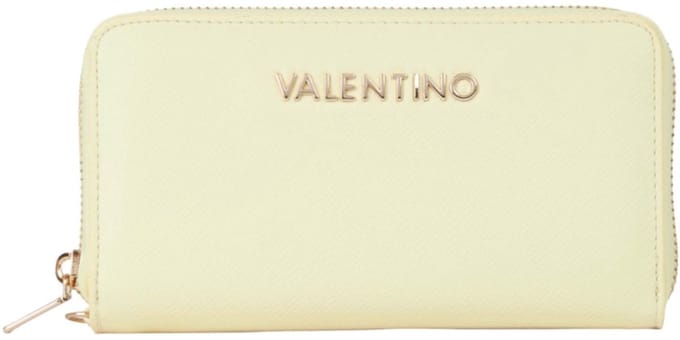 VALENTINO portemonnee Delia Re Zip Around Wallet Vaniglia Lichtgeel