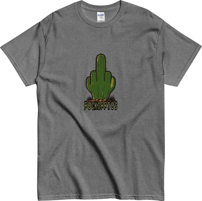 Grappig Stoer Tshirt Mannen en Vouwen - Fuck Off - Grijs - S