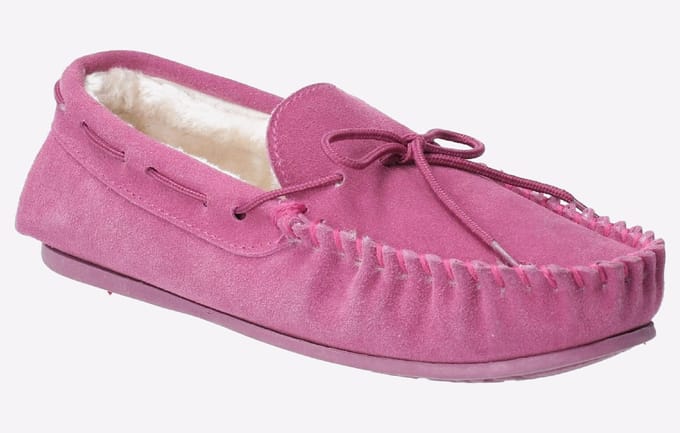 Hush Puppies Allie Suède Damesroze Pantoffels