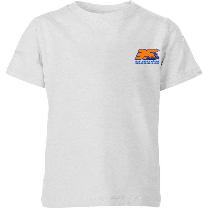 Back To The Future 35 Hill Valley Front Kids' T-Shirt - Grey - 122/128 (7-8 jaar)