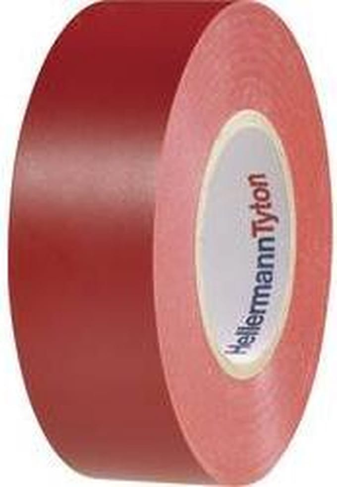 HellermannTyton HelaTape Flex 1000+ 710-10604 Isolatietape HelaTape Flex 1000+ Rood (l x b) 20 m x 19 mm 1 stuk(s)