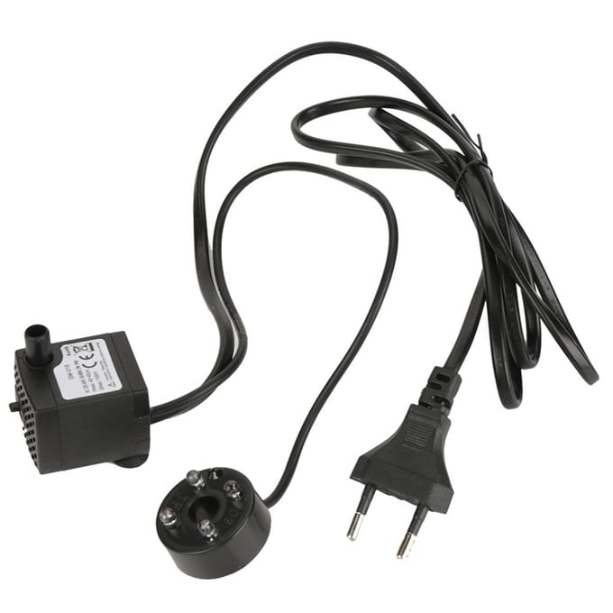 2W Ultra Stille Dompelwaterpomp met LED-licht Visvijver Aquarium Tank Fontein
