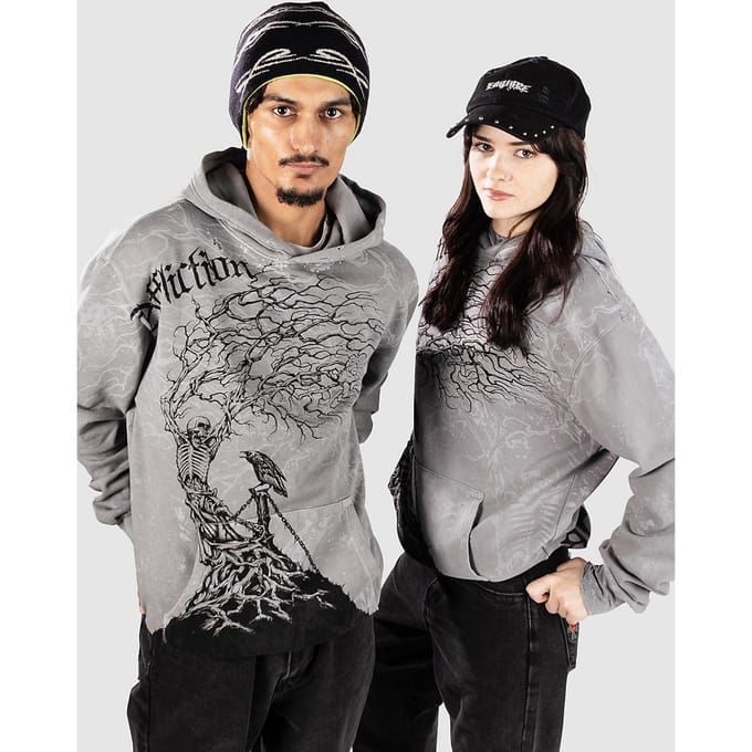 Affliction Creeper Hoodie grijs