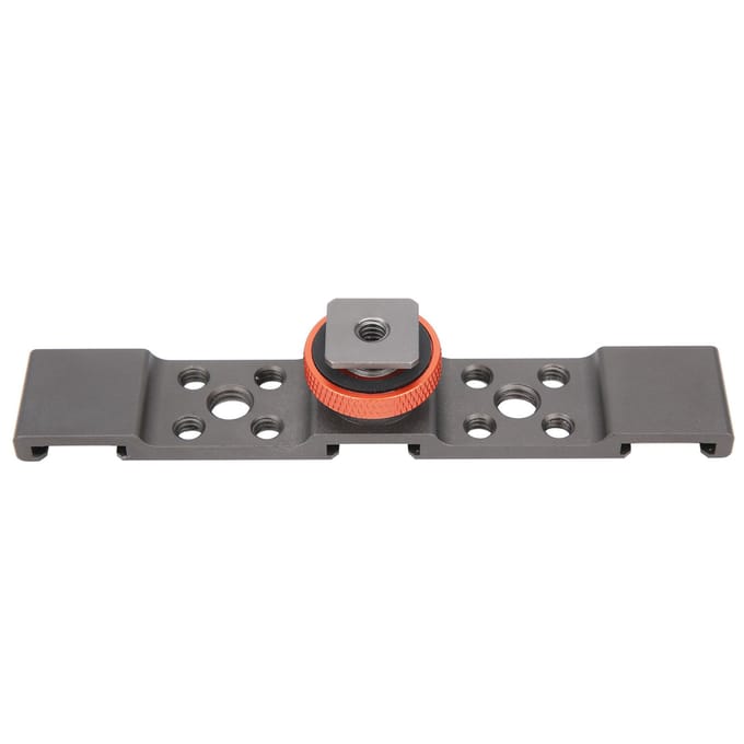 Adaptateur de Monture Griffe Flash 3 en 1 Barre d'Extension Support pour Caméra Téléphone Mobile Gunmetal