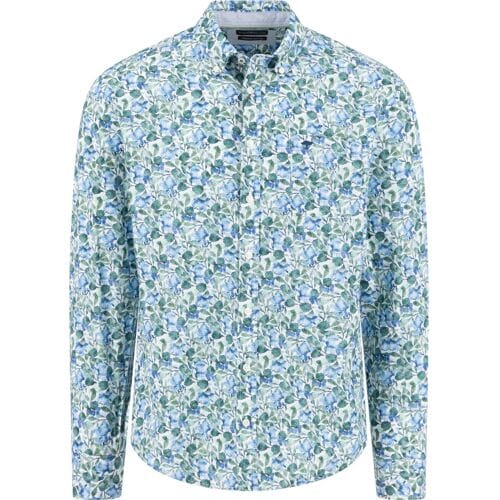 Fynch-Hatton Overhemd Premium Cotton Leaves Pattern Button-Down Avocado / male