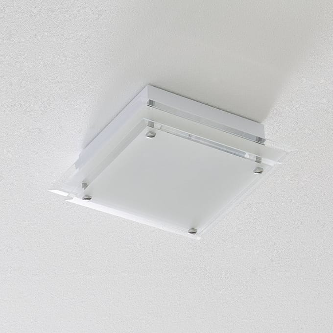 Fabas Luce Elegante glazen plafondlamp Maggie, 30 x 30 cm