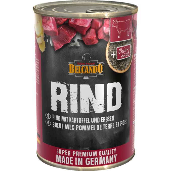 24x400g Super Premium Rund met aardappel & erwten Belcando Hondenvoer