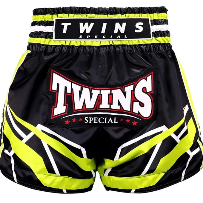 Twins Special TTBL Racing Green - Muay Thai short - M - Zwart / Groen