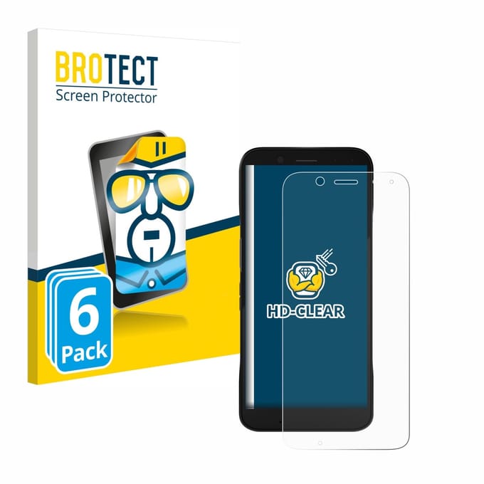 BROTECT - Screenprotector voor Datalogic Memor 12 - Folie Beschermfolie transparant 6 Stuks